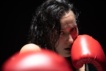 Woman Boxer Straight Right