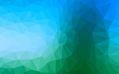 Light Blue, Green vector polygon abstract layout. Geometric illustration in Origami style with gradient. Elegant pattern for a brand book.