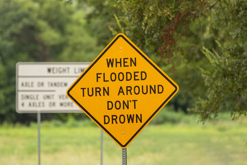 warning sign on the road