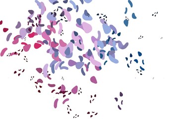 Light Blue, Red vector pattern with chaotic shapes.