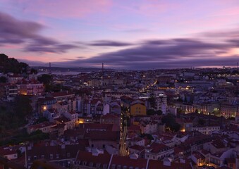 Fototapeta na wymiar Sunset in Lisbon