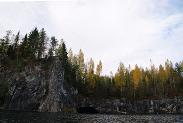 autumn forest in the mountains
