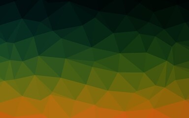 Dark Multicolor, Rainbow vector shining triangular pattern. Brand new colorful illustration in with gradient. New texture for your design.