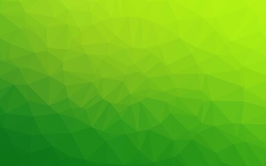 Plakat Light Green vector triangle mosaic template. A vague abstract illustration with gradient. Completely new template for your business design.