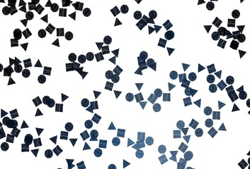 Light BLUE vector pattern in polygonal style with circles.