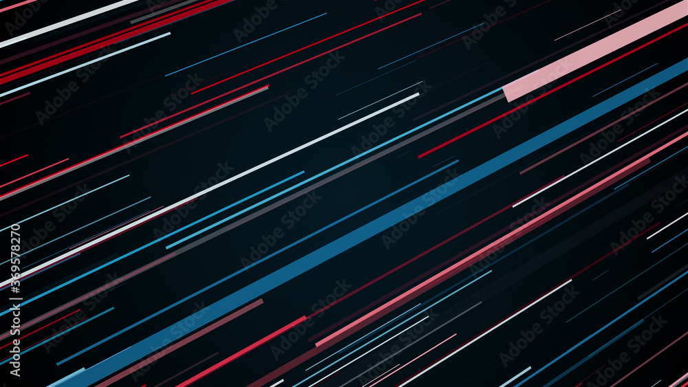 Poster abstract stripes in space - abstraction of data communication, computer generated background, 3d ren