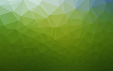 Fototapeta premium Light Green vector low poly layout. Creative illustration in halftone style with gradient. Textured pattern for background.