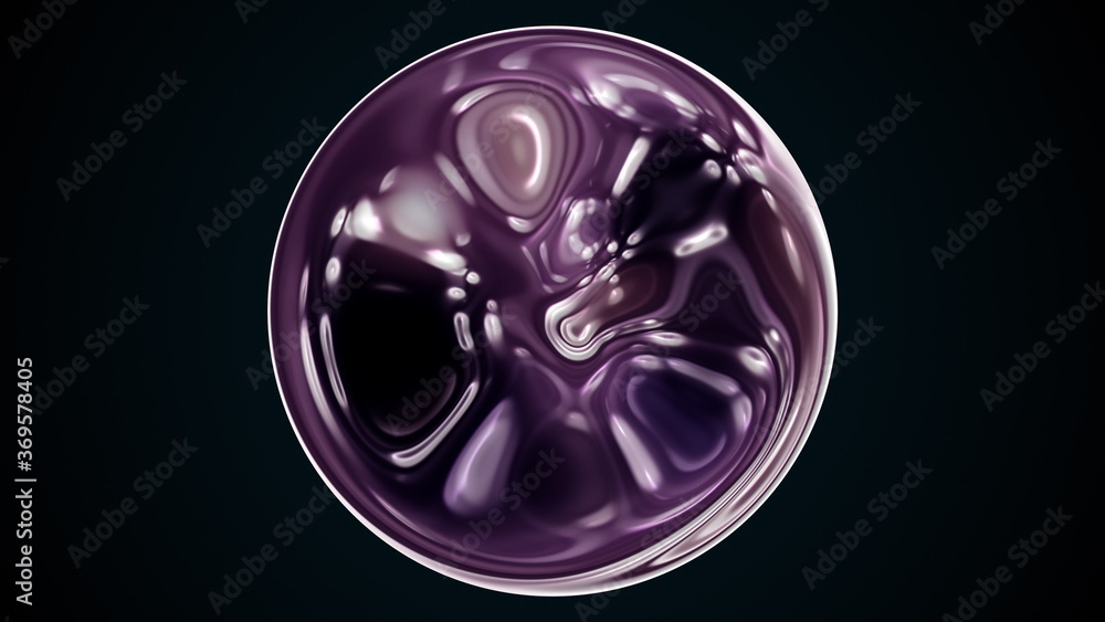 Aufkleber abstract background with energy sphere. 3d rendering
