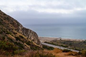 View of the Pacific Ocean at Point Mugu State Park, Malibu, California.