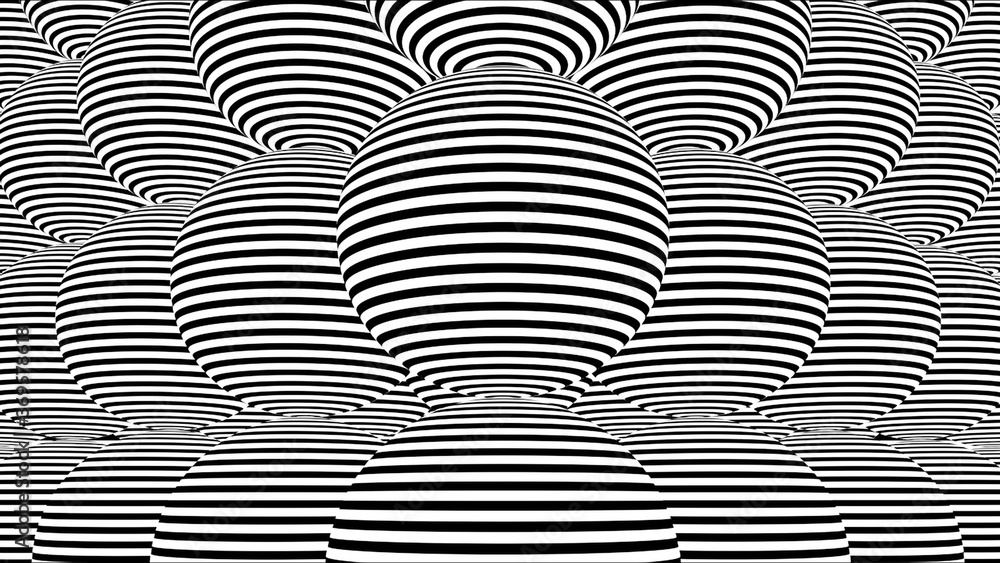 Fototapete black and white stripes. computer generated abstract background, 3d rendering backdrop