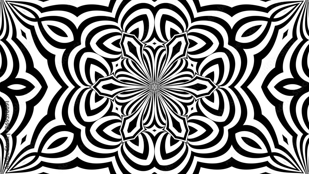 Poster black and white stripes. computer generated abstract background, 3d rendering backdrop