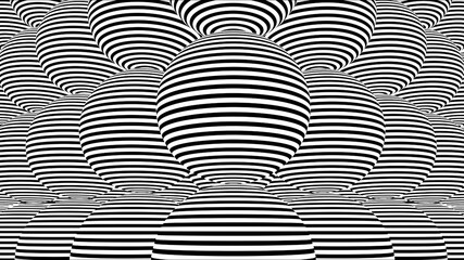 Black and white stripes. Computer generated abstract background, 3D rendering backdrop