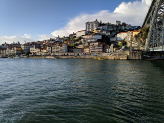 Beautiful shot of Dom Luis Bridge in Porto, Portugal