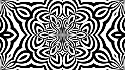 Black and white stripes. Computer generated abstract background, 3D rendering backdrop