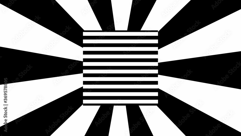 Poster black and white stripes. computer generated abstract background, 3d rendering backdrop