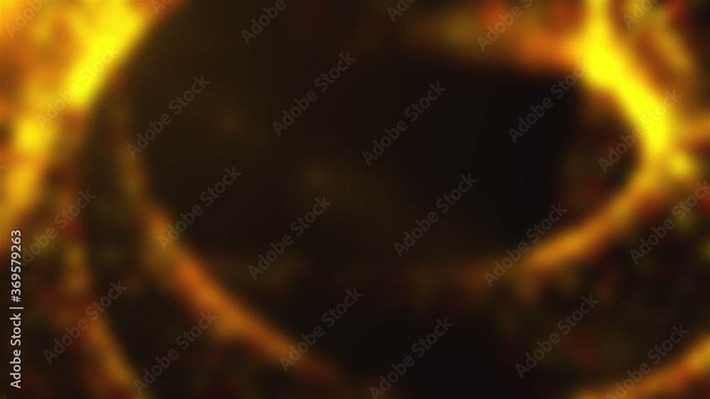 Poster blurred glittering particles floating through space, computer generated. 3d rendering of gaseous mys