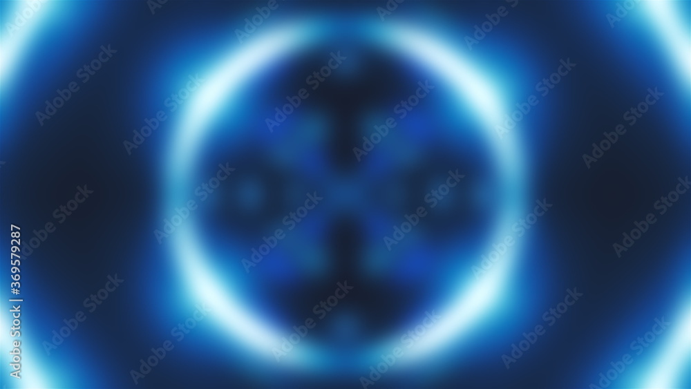 Poster blurred glittering particles floating through space, computer generated. 3d rendering of gaseous mys