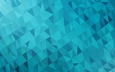 Light BLUE vector triangle mosaic texture. Colorful illustration in abstract style with gradient. New texture for your design.
