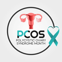 Polycystic Ovary Syndrome month Vector Illustration