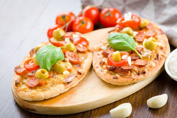 mini pizza and casseroles