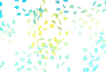 Light Blue, Yellow vector pattern with chaotic shapes.