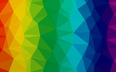 Light Multicolor, Rainbow vector low poly texture. Glitter abstract illustration with an elegant design. Textured pattern for background.