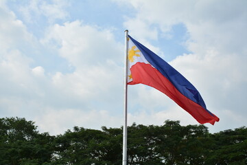 Philippine national flag in San Juan, Philippines