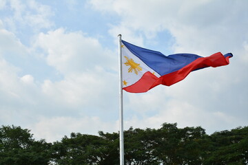 Philippine national flag in San Juan, Philippines