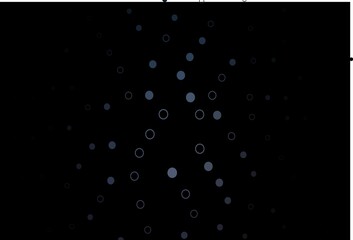 Obraz premium Dark Black vector pattern with spheres.