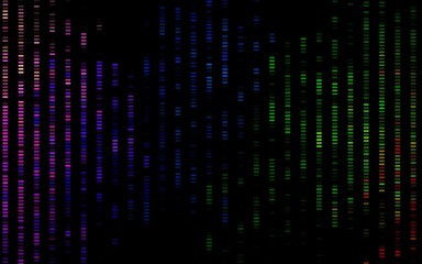 Dark Multicolor, Rainbow vector background with straight lines. Glitter abstract illustration with colored sticks. Best design for your ad, poster, banner.