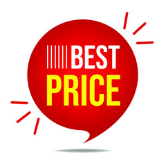Best price on a red bubble vector