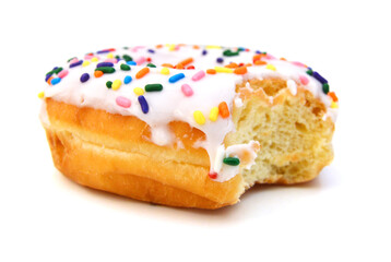 Donut isolated on white background.