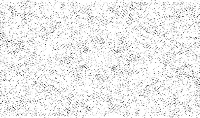 Abstract vector noise. Small particles of debris and dust. Distressed uneven background. Grunge texture overlay with rough and fine grains isolated on white background. Vector illustration. EPS10.
