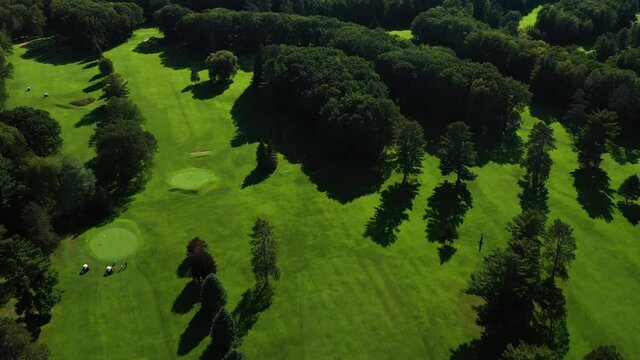 A golf course in the woods of Northern Michigan near Lake Superior 