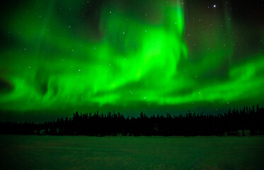 Plakat Northern lights at Yellowknife, Canada