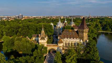 Aerial photo of Vajdahunyad Castle, Budapest © Ferenc