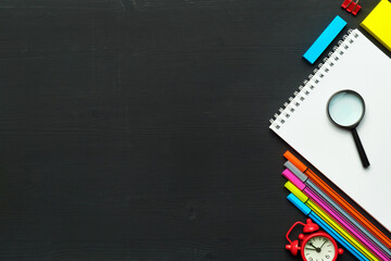 Back to school concept with stationery and copy space