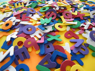 Multi Colored Letters and Numbers