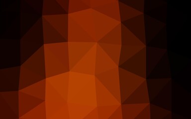 Dark Orange vector blurry triangle pattern. Shining illustration, which consist of triangles. Completely new template for your business design.