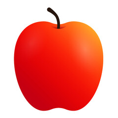Vector illustration of a gala or fuji apple