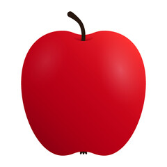 Vector illustration of a red delicious apple