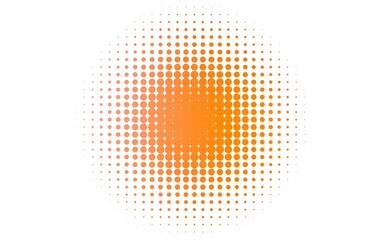 Light Orange vector pattern with spheres. Blurred bubbles on abstract background with colorful gradient. Template for your brand book.
