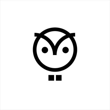 recommend clip art: line Owl logo template. Owl icon. Owl logo design vector image