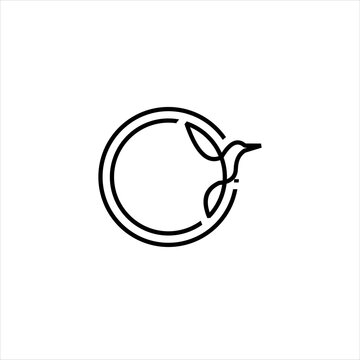 recommend clip art: bird circle logo icon  design vector image , circle bird logo line 
