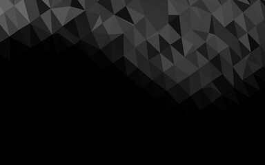 Dark Silver, Gray vector blurry triangle template. A vague abstract illustration with gradient. Completely new design for your business.