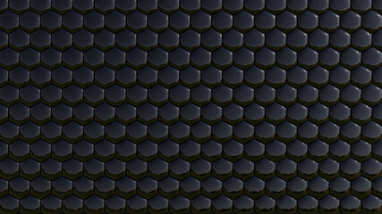 Geometric black background from honeycomb