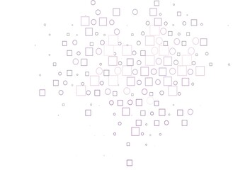 Light Purple vector background with circles, rectangles.