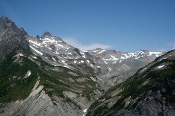 Fototapeta na wymiar Glacier in the summer in Soldotna Alaska