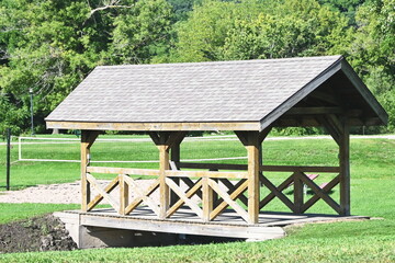 Covered Bridge in Park