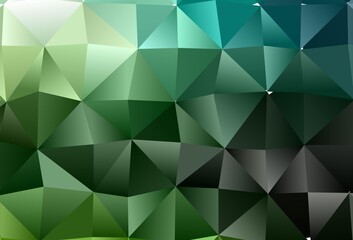 Obraz premium Dark Green vector abstract polygonal cover.